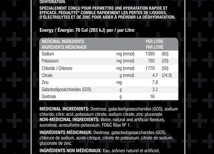 Pedialyte - Advance Care Plus - Solution de réhydratation orale - 33 % d'électrolytes en plus - Saveur Berry Frost | 1 litre