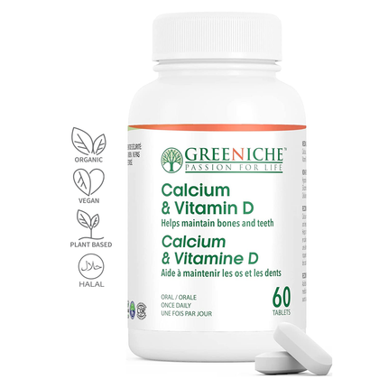 Greeniche - Calcium et vitamine D | 60 comprimés
