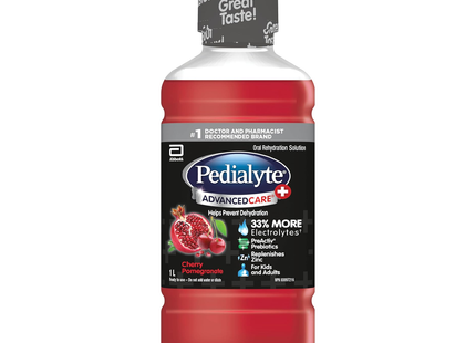 Pedialyte - Solution de réhydratation orale Advanced Care, cerise grenade | 1 L
