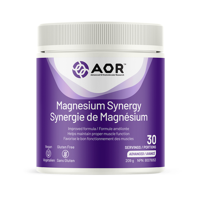 AOR - Magnesium Synergy - Improved Advanced Formula | 30 Portions - 209 g