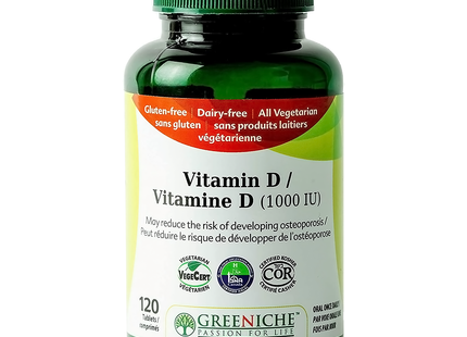 Greeniche - Vitamin D 1000 IU Daily | 120 Tablets