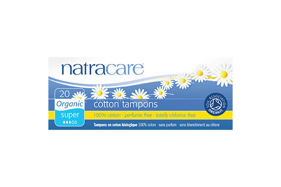 Tampons en coton biologique NatraCare - Super | 20 tampons
