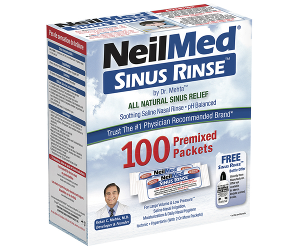 NeilMed - Sinus Relief Rinse | 100 Premixed Packets – White Cross E-Store