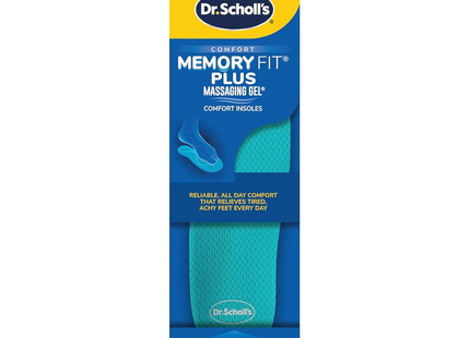 Dr. Scholl's - Memory Fit - Semelles intérieures avancées en gel massant - Tailles femmes 6 à 10 | 1 paire