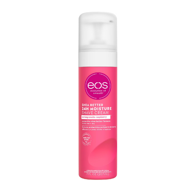 EOS - Crème à raser grenade et framboise hydratante en profondeur 24h | 207 ml