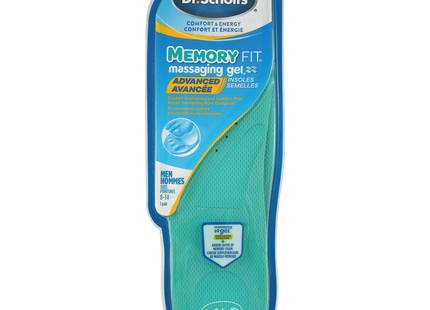 Dr. Scholl's - Semelles de massage Memory Fit pour hommes - 8 - 14 | 1 paire