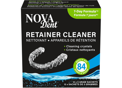 Nova Dent - Retainer Cleaner Crystals 7-Day Formula | 12 x 5 g