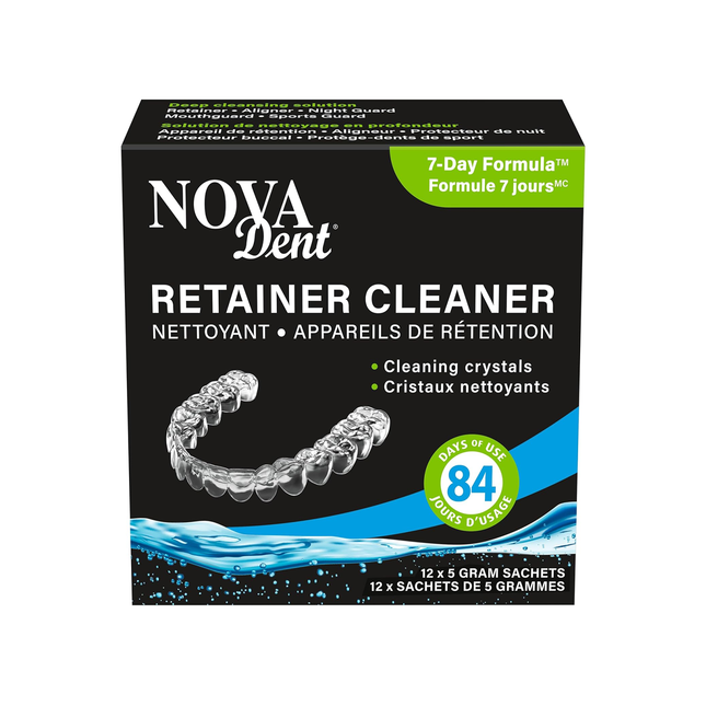 Nova Dent - Retainer Cleaner Crystals 7-Day Formula | 12 x 5 g
