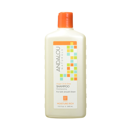 Andalou Naturals - Shampoing à l'huile d'argan et au karité pour des cheveux doux et brillants | 340 ml