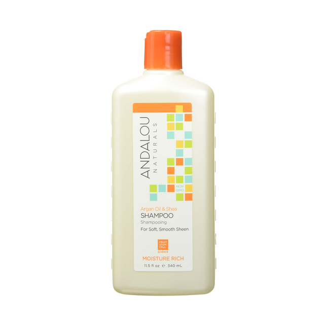 Andalou Naturals - Shampoing à l'huile d'argan et au karité pour des cheveux doux et brillants | 340 ml
