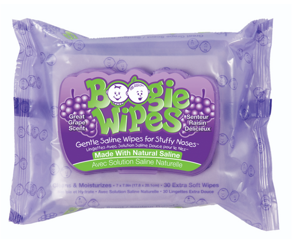 Boogie Wipes - Natural Saline - Great Grape Scent | 30 Wipes – White ...