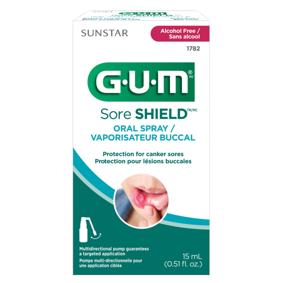 GUM - Sore Shield Oral Spray for Canker Sores | 15 mL