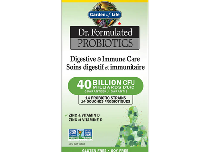 Garden of Life - Dr. Formulated Probiotics - Digestive & Immune Care 40B CFU | 30 Vegetarian Capsules