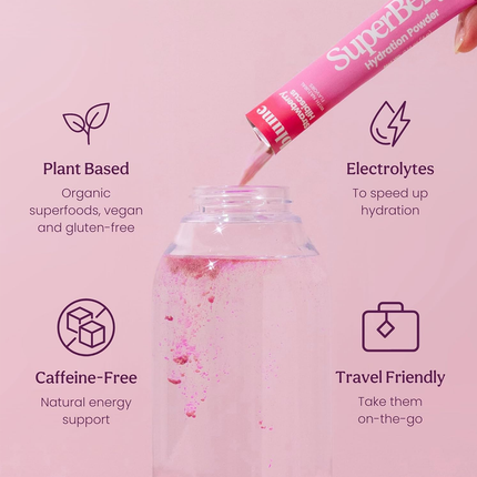 Blume - SuperBelly Gut-Building Hydration Powder, Strawberry Hibiscus | 15 Sachets
