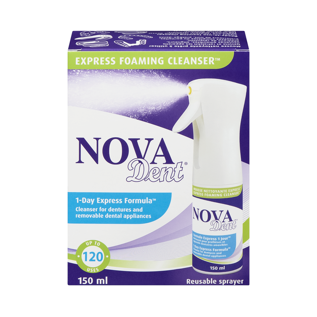 Nova Dent - Express Foaming Cleanser Reusable Spray 1-Day Express Formula | 150 mL