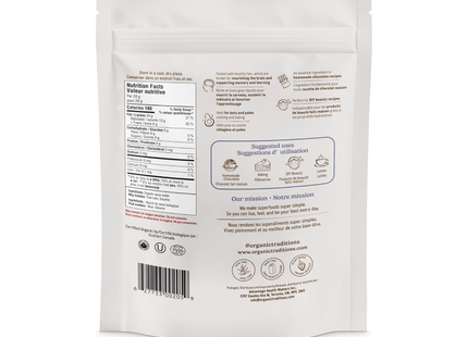 Organic Traditions - Beurre de cacao | 454 g