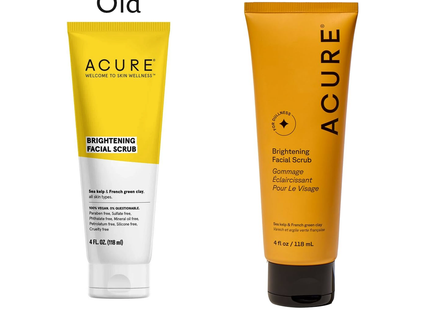 Acure - Gommage visage éclaircissant, varech et argile verte française | 118 ml