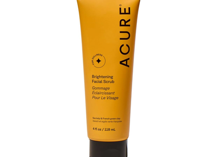 Acure - Gommage visage éclaircissant, varech et argile verte française | 118 ml