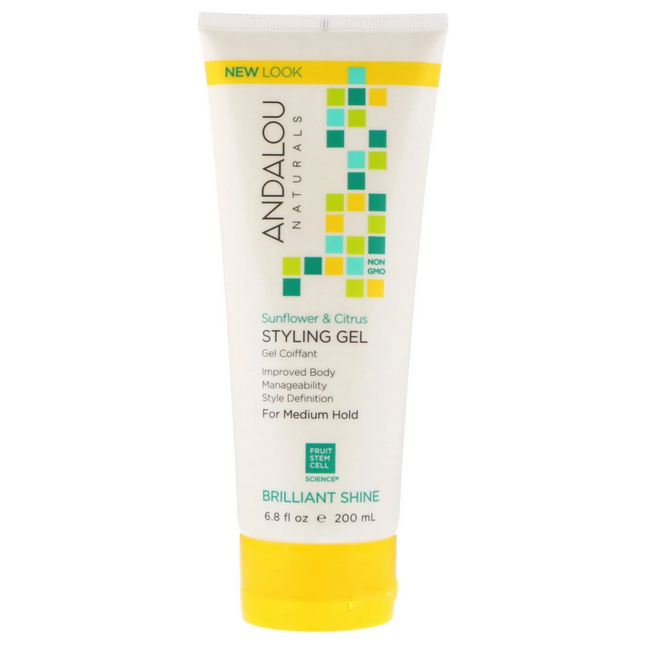 Andalou Naturals - Gel coiffant tournesol et agrumes - Tenue moyenne | 200 ml