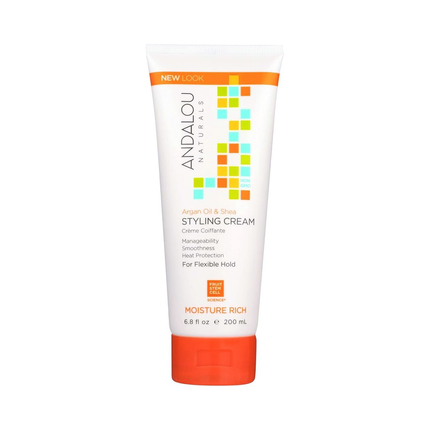 Andalou Naturals - Crème coiffante à l'huile d'argan et au karité, tenue flexible | 200 ml