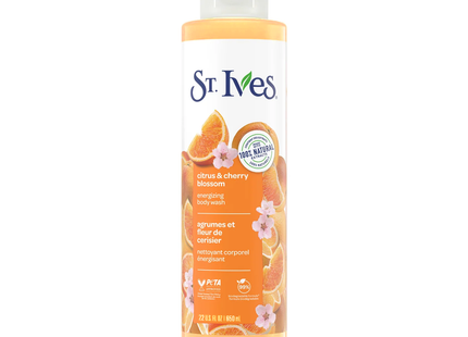 St. Ives - Gel douche énergisant Agrumes et Fleur de cerisier | 650 ml
