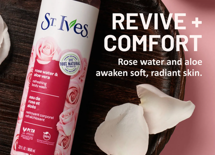 St. Ives - Rose Water & Aloe Vera Refreshing Body Wash | 650 mL
