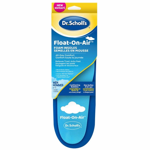 Dr. Scholl's - Float On Air - Semelles intérieures en mousse - Taille hommes 8 - 14 | 1 paire