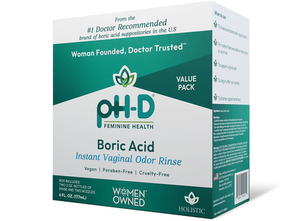 pH-D Feminine Health - Boric Acid Instant Vaginal Odor Rinse | 177 mL