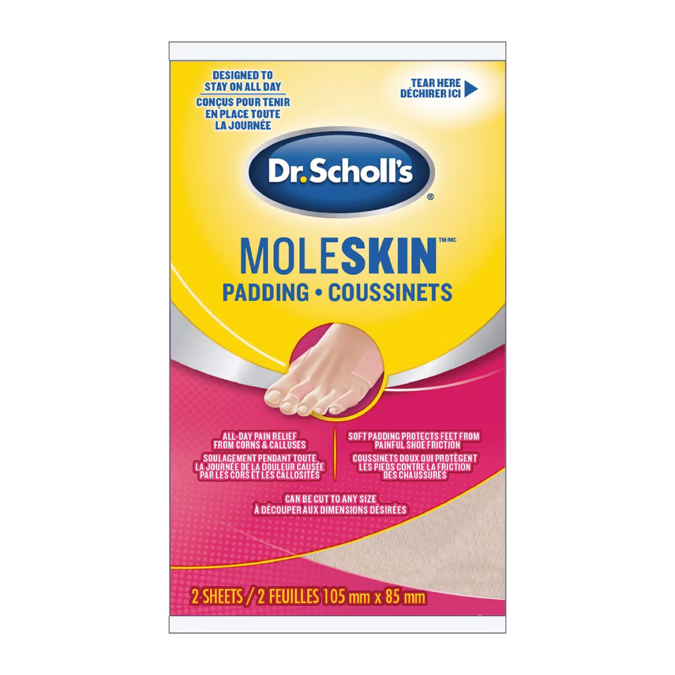 Dr. Scholl's Moleskin Padding 2 Sheets White Cross EStore