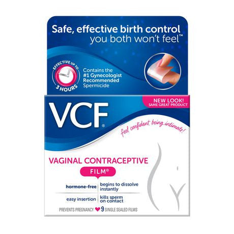 VCF - Film contraceptif vaginal dissolvant | 9 films scellés simples