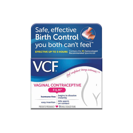 VCF - Film contraceptif vaginal dissolvant | 9 films scellés simples