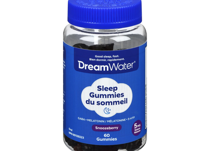 Dream Water - Gommes pour le sommeil à la mélatonine 5 mg - Saveur de baies | 60 gommes