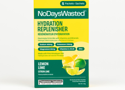 NoDaysWasted - Soin hydratant, citron vert | 5 sachets