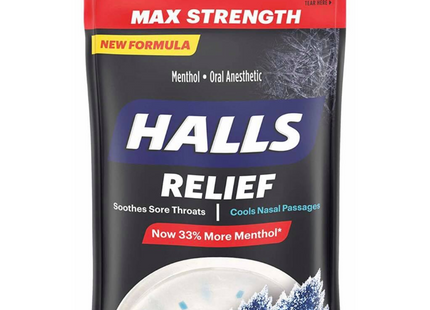 Halls - Extra Strength Relief Lozenges - Extra Strong Menthol | 30 Lozenges