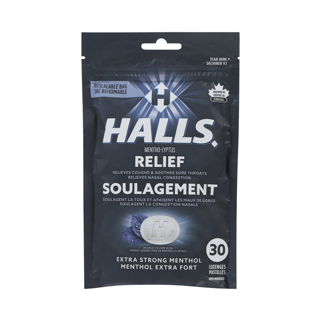 Halls - Menthol extra fort | 30 pastilles
