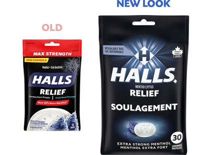 Halls - Pastilles de soulagement extra fortes - Menthol extra fort | 30 pastilles