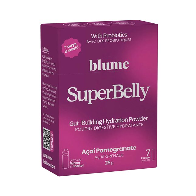 Blume - Superbelly Gut Building Hydration Powder, Acai Pomegranate | 7 x 28 g