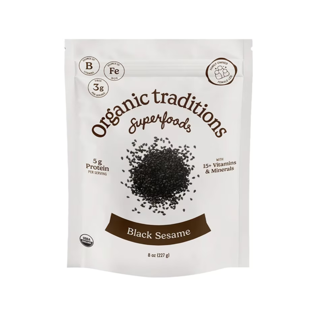 Graines de sésame noir Organic Traditions | 227 g