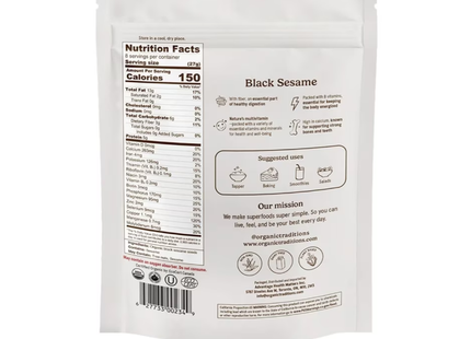Organic Traditions - Black Sesame Seeds | 227 g