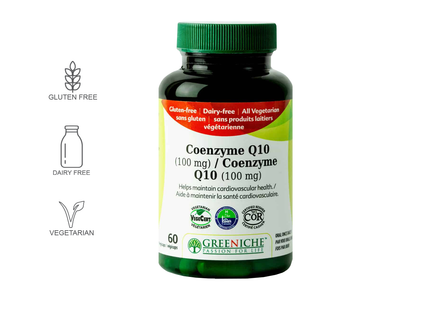 Greeniche - Coenzyme Q10 100 mg | 60 Vegetarian Capsules