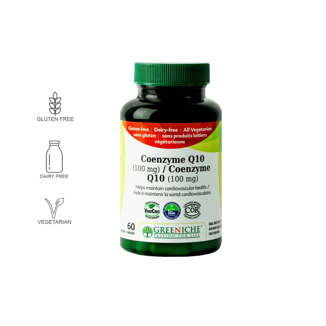 Greeniche - Coenzyme Q10 100 mg | 60 Vegetarian Capsules