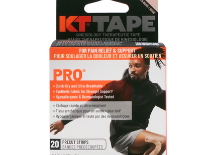 KT Tape - Bande de kinésiologie de sport Pro, Beige discret | 20 Bandes prédécoupées