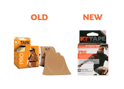 KT Tape - Bande de kinésiologie de sport Pro, Beige discret | 20 Bandes prédécoupées