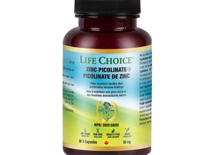 Life Choice - Picolinate de zinc 50 mg | 90 gélules