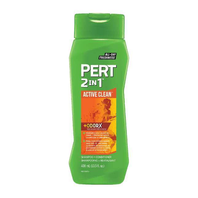 Pert - Shampoing et revitalisant 2 en 1 + OdorX pour le soin du cuir chevelu | 400 ml