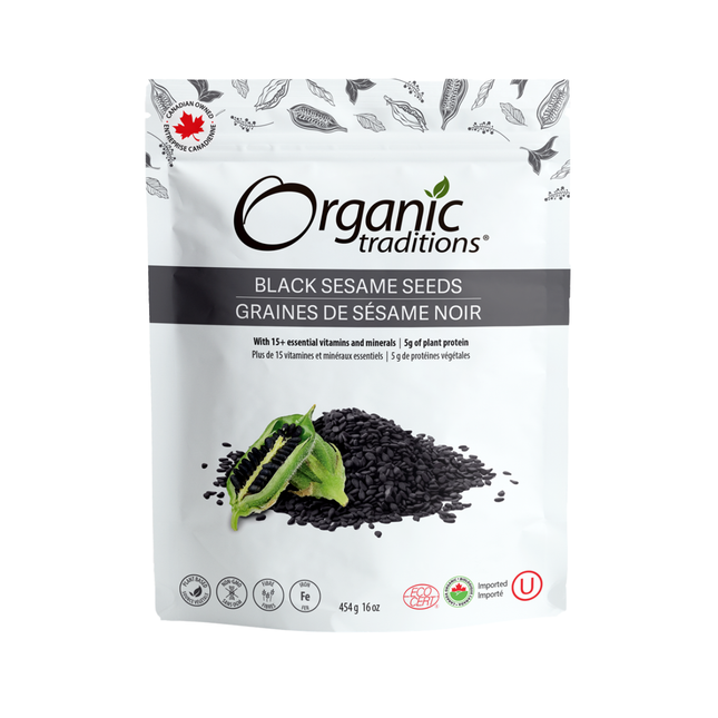 Graines de sésame noir Organic Traditions | 454 g