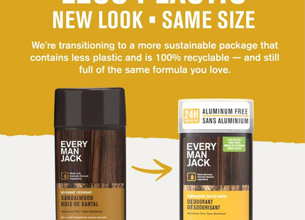 Every Man Jack - Déodorant sans aluminium, bois de santal | 85 g