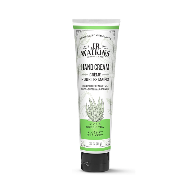 J.R. Watkins - Crème pour les mains au beurre de karité, au beurre de cacao et à l'huile de jojoba - Aloès et thé vert | 95 g