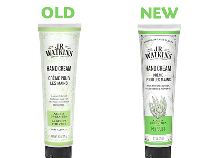 J.R. Watkins - Hand Cream with Shea Butter, Cocoa Butter, & Jojoba Oil - Aloe & Green Tea | 95 g