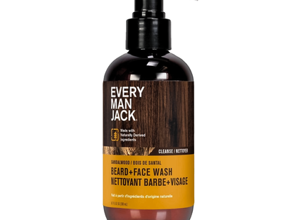 Every Man Jack - Nettoyant barbe et visage, bois de santal | 200 ml